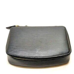 Louis Vuitton LV Cosmetic Pouch Pochette Monte Carlo Black Epi 457-071025